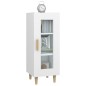 vidaXL Sideboard Hochglanz-Weiß 34,5x34x90 cm Holzwerkstoff vidaXL Sideboard Hochglanz-Weiß 34,5x34x90 cm Holzwerkstoff