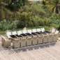 vidaXL 21-tlg. Garten-Essgruppe mit Kissen Poly Rattan Beige vidaXL 21-tlg. Garten-Essgruppe mit Kissen Poly Rattan Beige
