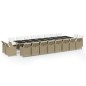 vidaXL 21-tlg. Garten-Essgruppe mit Kissen Poly Rattan Beige vidaXL 21-tlg. Garten-Essgruppe mit Kissen Poly Rattan Beige