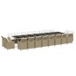 vidaXL 21-tlg. Garten-Essgruppe mit Kissen Poly Rattan Beige vidaXL 21-tlg. Garten-Essgruppe mit Kissen Poly Rattan Beige