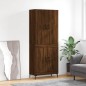 Highboard Braun Eichen-Optik 69,5x34x180 cm Holzwerkstoff Highboard Braun Eichen-Optik 69,5x34x180 cm Holzwerkstoff