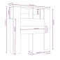 vidaXL Kopfteil mit Ablagen Schwarz 100x18,5x104,5 cm vidaXL Kopfteil mit Ablagen Schwarz 100x18,5x104,5 cm