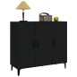 vidaXL Sideboard Schwarz 90x34x80 cm Holzwerkstoff vidaXL Sideboard Schwarz 90x34x80 cm Holzwerkstoff