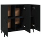 vidaXL Sideboard Schwarz 90x34x80 cm Holzwerkstoff vidaXL Sideboard Schwarz 90x34x80 cm Holzwerkstoff