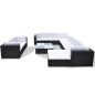 10-tlg. Garten-Lounge-Set mit Auflagen Poly Rattan Schwarz 10-tlg. Garten-Lounge-Set mit Auflagen Poly Rattan Schwarz