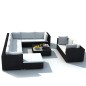10-tlg. Garten-Lounge-Set mit Auflagen Poly Rattan Schwarz 10-tlg. Garten-Lounge-Set mit Auflagen Poly Rattan Schwarz