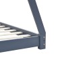 vidaXL Kinder-Bettgestell Grau Massivholz Kiefer 70 x 140 cm vidaXL Kinder-Bettgestell Grau Massivholz Kiefer 70 x 140 cm