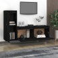 vidaXL TV-Schränke 2 Stk. Schwarz Massivholz Kiefer vidaXL TV-Schränke 2 Stk. Schwarz Massivholz Kiefer