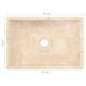 vidaXL Waschtisch Massivholz Teak mit Waschbecken Marmor Creme vidaXL Waschtisch Massivholz Teak mit Waschbecken Marmor Creme