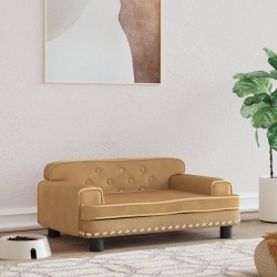 vidaXL Hundebett Braun 70x45x30 cm Samt