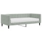 vidaXL Tagesbett mit Matratze Hellgrau 90x190 cm Samt vidaXL Tagesbett mit Matratze Hellgrau 90x190 cm Samt