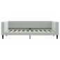vidaXL Tagesbett mit Matratze Hellgrau 90x190 cm Samt vidaXL Tagesbett mit Matratze Hellgrau 90x190 cm Samt