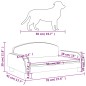 vidaXL Hundebett Taupe 70x45x30 cm Stoff vidaXL Hundebett Taupe 70x45x30 cm Stoff