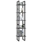 vidaXL Bücherregal 5 Fächer Grau 40x30x175 cm Holzwerkstoff vidaXL Bücherregal 5 Fächer Grau 40x30x175 cm Holzwerkstoff