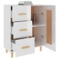 vidaXL Sideboard Hochglanz-Weiß 69,5x34x90 cm Holzwerkstoff vidaXL Sideboard Hochglanz-Weiß 69,5x34x90 cm Holzwerkstoff