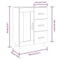 vidaXL Sideboard Hochglanz-Weiß 69,5x34x90 cm Holzwerkstoff vidaXL Sideboard Hochglanz-Weiß 69,5x34x90 cm Holzwerkstoff