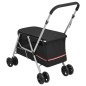 vidaXL Hundewagen Faltbar Schwarz 100x49x96 cm Leinenstoff vidaXL Hundewagen Faltbar Schwarz 100x49x96 cm Leinenstoff