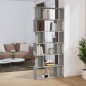 vidaXL Bücherregal/Raumteiler Grau Sonoma 80x24x192 cm Holzwerkstoff vidaXL Bücherregal/Raumteiler Grau Sonoma 80x24x192 cm Holzwerkstoff