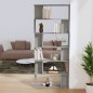 vidaXL Bücherregal/Raumteiler Grau Sonoma 80x24x192 cm Holzwerkstoff vidaXL Bücherregal/Raumteiler Grau Sonoma 80x24x192 cm Holzwerkstoff
