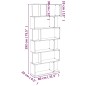 vidaXL Bücherregal/Raumteiler Grau Sonoma 80x24x192 cm Holzwerkstoff vidaXL Bücherregal/Raumteiler Grau Sonoma 80x24x192 cm Holzwerkstoff