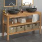 vidaXL Waschtisch Massivholz Teak mit Waschbecken Marmor Schwarz vidaXL Waschtisch Massivholz Teak mit Waschbecken Marmor Schwarz