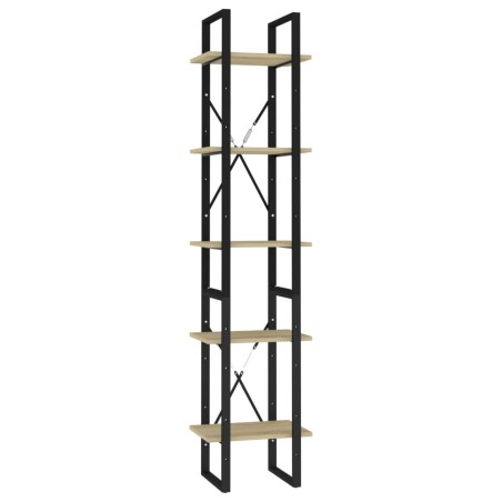 vidaXL Bücherregal 5 Fächer Sonoma-Eiche 40x30x175 cm Holzwerkstoff