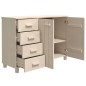 vidaXL Sideboard HAMAR Honigbraun 113x40x80 cm Massivholz Kiefer vidaXL Sideboard HAMAR Honigbraun 113x40x80 cm Massivholz Kiefer