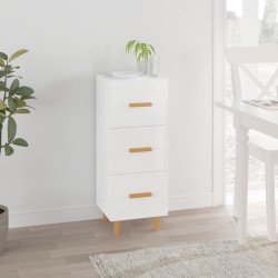 vidaXL Sideboard Hochglanz-Weiß 34,5x34x90 cm Holzwerkstoff