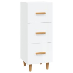 vidaXL Sideboard Hochglanz-Weiß 34,5x34x90 cm Holzwerkstoff