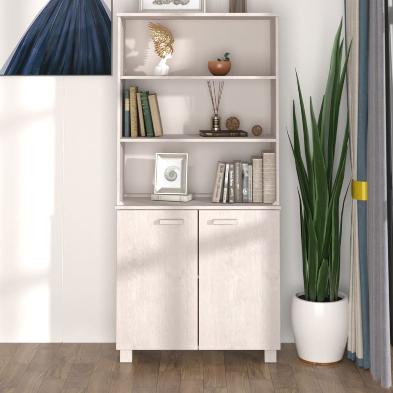 vidaXL Highboard HAMAR Massivholz Kiefer Weiß vidaXL Highboard HAMAR Massivholz Kiefer Weiß