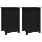 vidaXL Nachttische 2 Stk. Schwarz 40x35x61,5 cm Massivholz Kiefer vidaXL Nachttische 2 Stk. Schwarz 40x35x61,5 cm Massivholz Kiefer