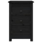 vidaXL Nachttische 2 Stk. Schwarz 40x35x61,5 cm Massivholz Kiefer vidaXL Nachttische 2 Stk. Schwarz 40x35x61,5 cm Massivholz Kiefer