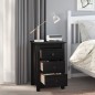 vidaXL Nachttische 2 Stk. Schwarz 40x35x61,5 cm Massivholz Kiefer vidaXL Nachttische 2 Stk. Schwarz 40x35x61,5 cm Massivholz Kiefer