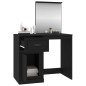 vidaXL Schminktisch mit Spiegel Schwarz 90x50x132,5 cm Holzwerkstoff vidaXL Schminktisch mit Spiegel Schwarz 90x50x132,5 cm Holzwerkstoff