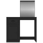 vidaXL Schminktisch mit Spiegel Schwarz 90x50x132,5 cm Holzwerkstoff vidaXL Schminktisch mit Spiegel Schwarz 90x50x132,5 cm Holzwerkstoff