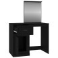 vidaXL Schminktisch mit Spiegel Schwarz 90x50x132,5 cm Holzwerkstoff vidaXL Schminktisch mit Spiegel Schwarz 90x50x132,5 cm Holzwerkstoff