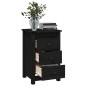 vidaXL Nachttisch Schwarz 40x35x61,5 cm Massivholz Kiefer vidaXL Nachttisch Schwarz 40x35x61,5 cm Massivholz Kiefer