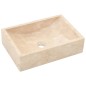 vidaXL Waschtisch mit Creme Marmorbecken Massivholz Teak vidaXL Waschtisch mit Creme Marmorbecken Massivholz Teak