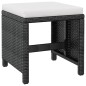 9-tlg. Garten-Essgruppe Poly Rattan Akazienholz Schwarz 9-tlg. Garten-Essgruppe Poly Rattan Akazienholz Schwarz
