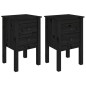 vidaXL Nachttische 2 Stk. Schwarz 40x35x61,5 cm Massivholz Kiefer vidaXL Nachttische 2 Stk. Schwarz 40x35x61,5 cm Massivholz Kiefer