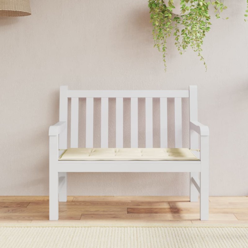 Gartenbank-Auflage Creme 100x50x3 cm Oxford-Gewebe Gartenbank-Auflage Creme 100x50x3 cm Oxford-Gewebe