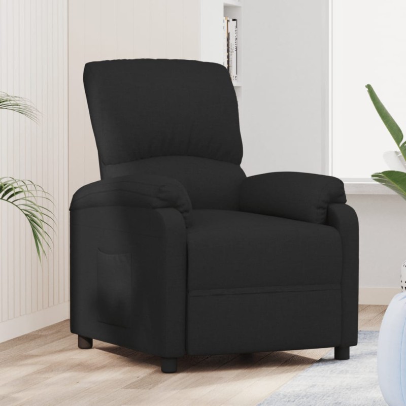 vidaXL Relaxsessel Schwarz Stoff vidaXL Relaxsessel Schwarz Stoff