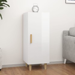 vidaXL Sideboard Hochglanz-Weiß 34,5x34x90 cm Holzwerkstoff
