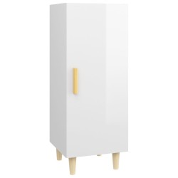 vidaXL Sideboard Hochglanz-Weiß 34,5x34x90 cm Holzwerkstoff