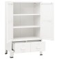 vidaXL Lagerschrank Industrial Weiß 70x40x115 cm Metall vidaXL Lagerschrank Industrial Weiß 70x40x115 cm Metall