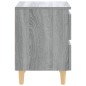 vidaXL Nachttisch mit Massivholz-Beinen 2 Stk. Grau Sonoma 40x35x50cm vidaXL Nachttisch mit Massivholz-Beinen 2 Stk. Grau Sonoma 40x35x50cm