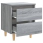 vidaXL Nachttisch mit Massivholz-Beinen 2 Stk. Grau Sonoma 40x35x50cm vidaXL Nachttisch mit Massivholz-Beinen 2 Stk. Grau Sonoma 40x35x50cm