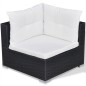 vidaXL 10-tlg. Garten-Lounge-Set mit Auflagen Poly Rattan Schwarz vidaXL 10-tlg. Garten-Lounge-Set mit Auflagen Poly Rattan Schwarz