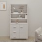 vidaXL Highboard HAMAR Massivholz Kiefer Weiß vidaXL Highboard HAMAR Massivholz Kiefer Weiß