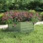 vidaXL Garten-Hochbeet 129x45 cm Verzinkter Stahl Silber vidaXL Garten-Hochbeet 129x45 cm Verzinkter Stahl Silber